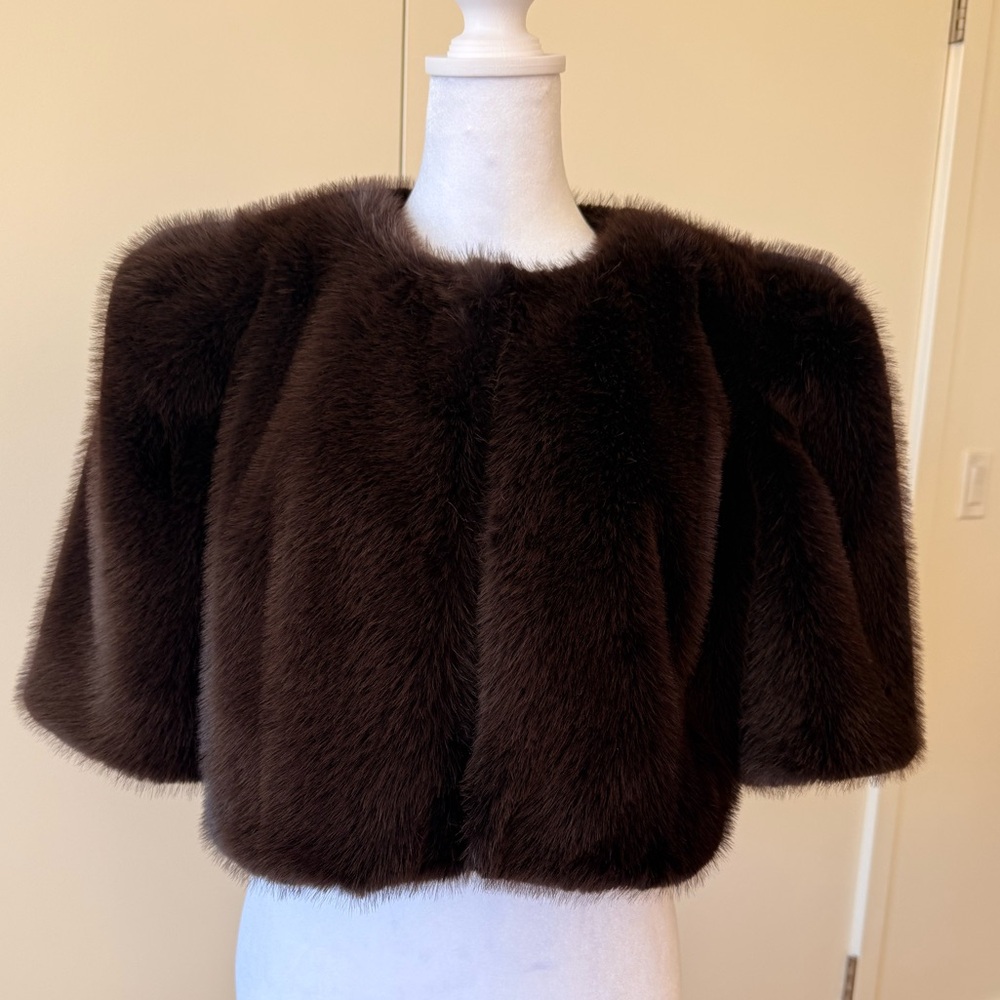 Zara Dark Brown Fur Collar